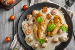 Frango ao molho branco para um jantar rápido e prático