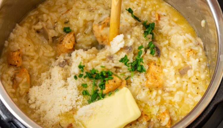 Risoto na panela de pressão