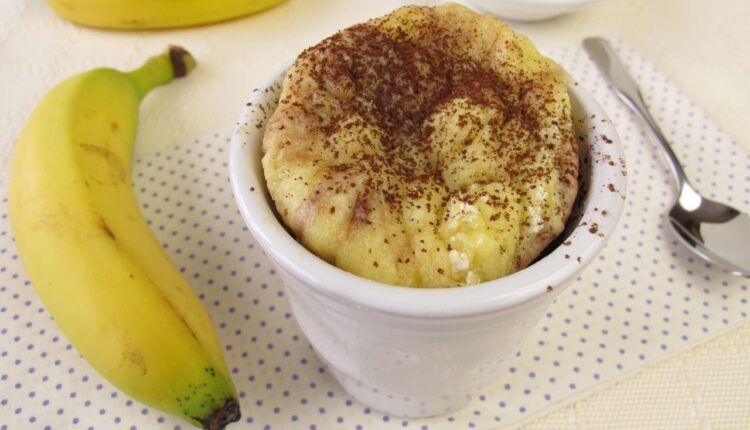 bolo de banana de micro-ondas