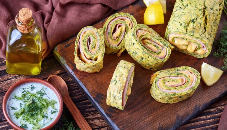 rocambole de massa de pastel