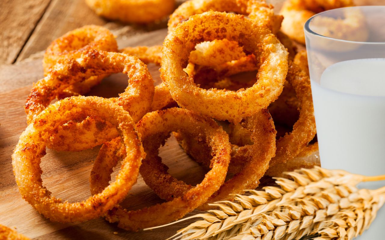 cebola empanada com leite e farinha de trigo