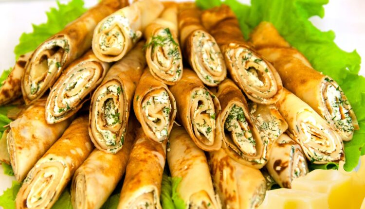 panqueca recheada de frango