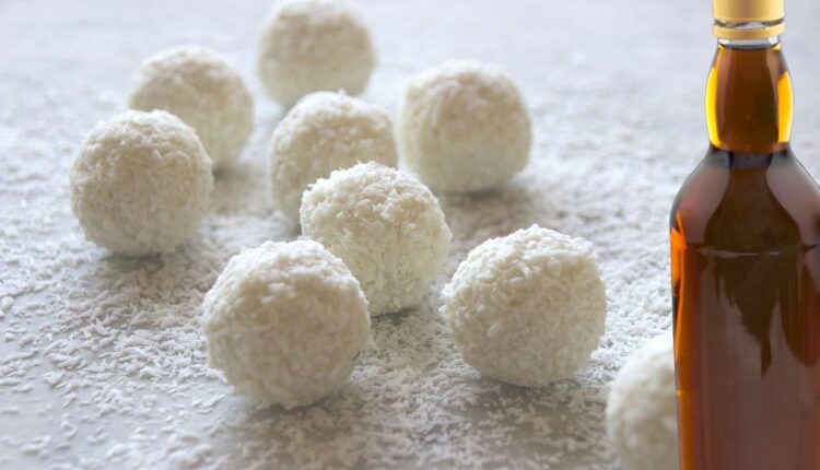 bala caseira de coco e cachaça