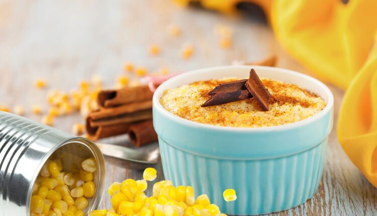 curau com milho de latinha