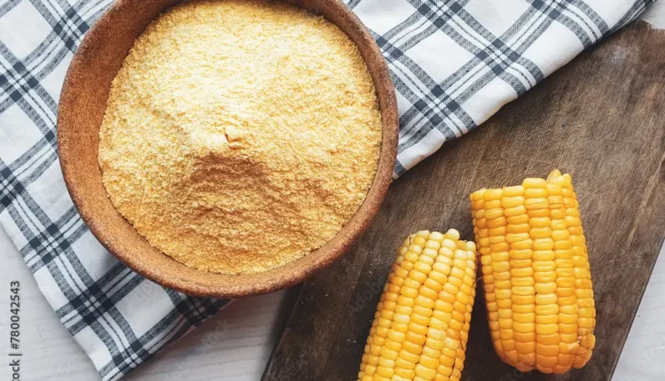 Fubá e milho frescos, ingredientes principais para preparar um delicioso doce de fubá